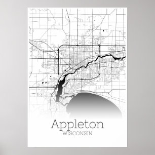 Appleton Map - Wisconsin - City Map Poster