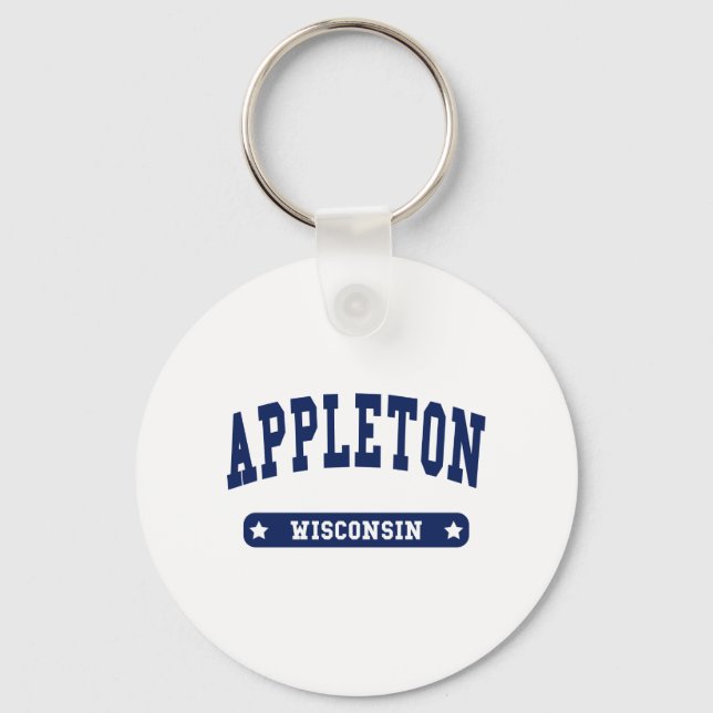 Appleton Wisconsin College Style t shirts Key Ring (Front)