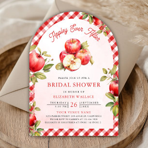 Appley Ever After Arch Photo Apple Bridal Shower Invitation