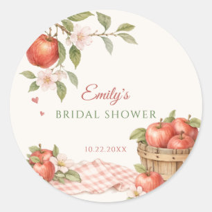 Appley EVER AFTER Bridal Shower  Classic Round Sticker