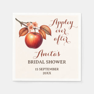 Appley Ever After Fall Bridal Shower Napkin