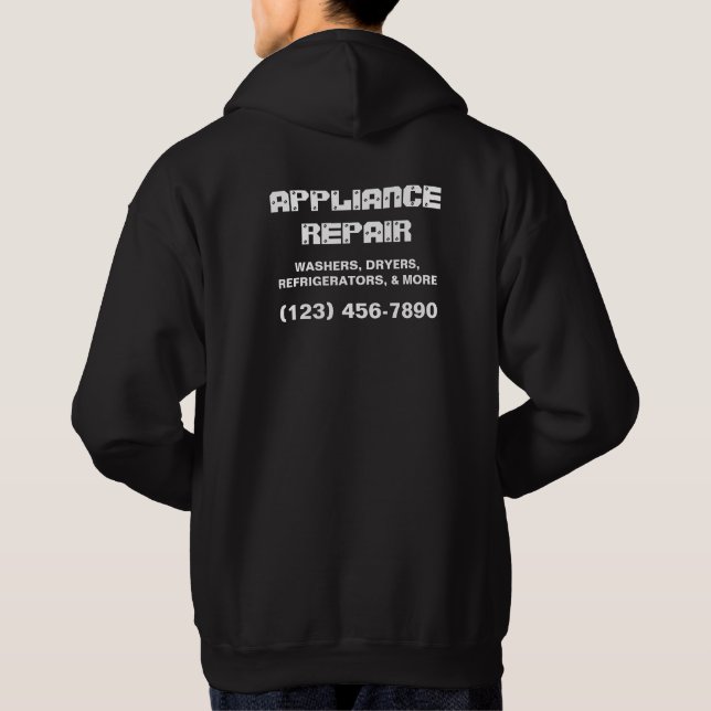 Appliance Repair Business Advertisement Custom Hoodie (Back)