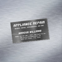 Appliance Repair Dark Grey Faux Metallic Steel