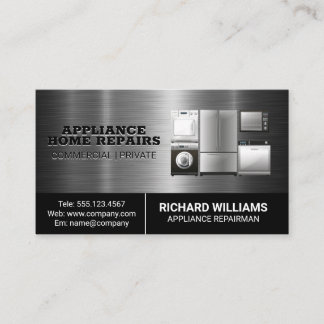 Appliance Repair Fixing Services Business Card