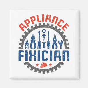 Appliance Repair Funny Repairman Fixician Magnet