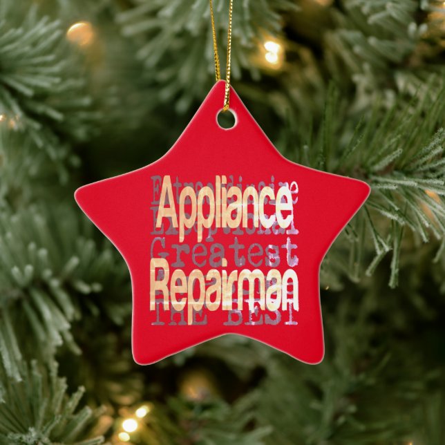 Appliance Repairman Extraordinaire Ceramic Ornament (Tree)