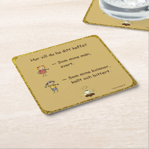 Appliances — Coffee humour Square Paper Coaster