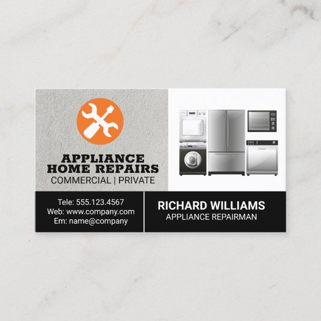 Appliances | Hardware Tools | Handyman Business Card (Front)