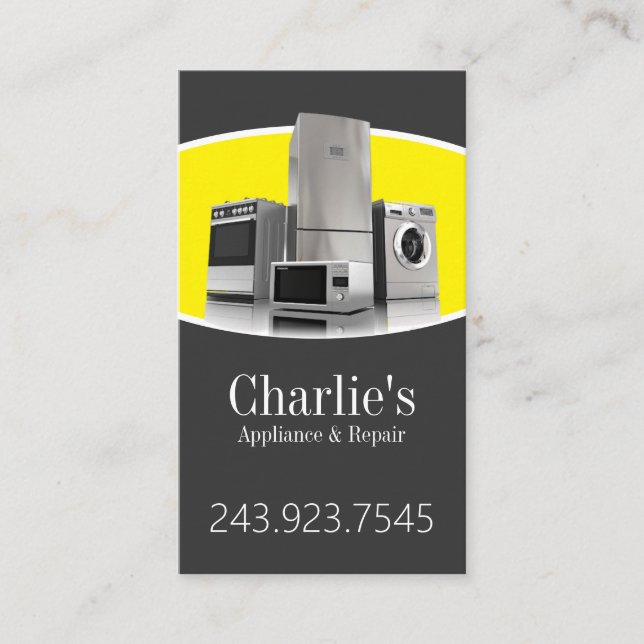 Appliances Repair Services  Business Card (Front)