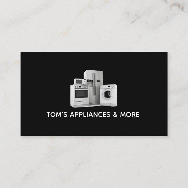 Appliances Sales and Repair Business Card (Front)