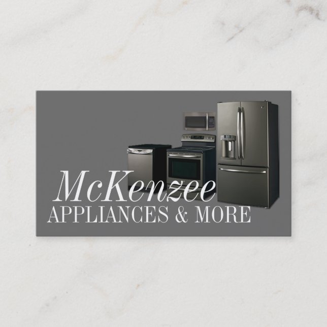 Appliances Sales Installation Repair Business Card (Front)