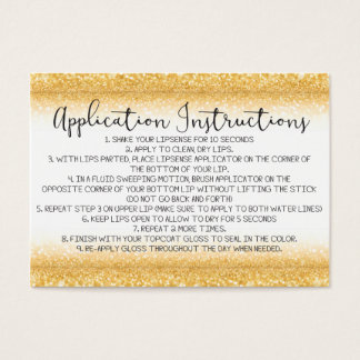 Application Instructions Card