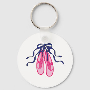 Appliqué Ballet Slippers Key Ring