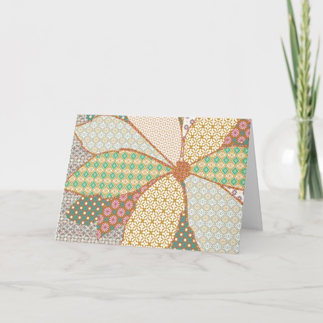 Applique pointsetta holiday card (Front)