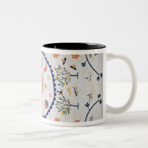 Applique quilt with Sun, Moon, Stars Two-Tone Coffee Mug