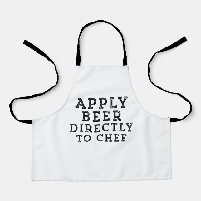 Apply beer directly to chef, Cooking tips, Gift Apron (Front)