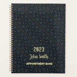 Appointment Book 2023, Grey With Gold Planner