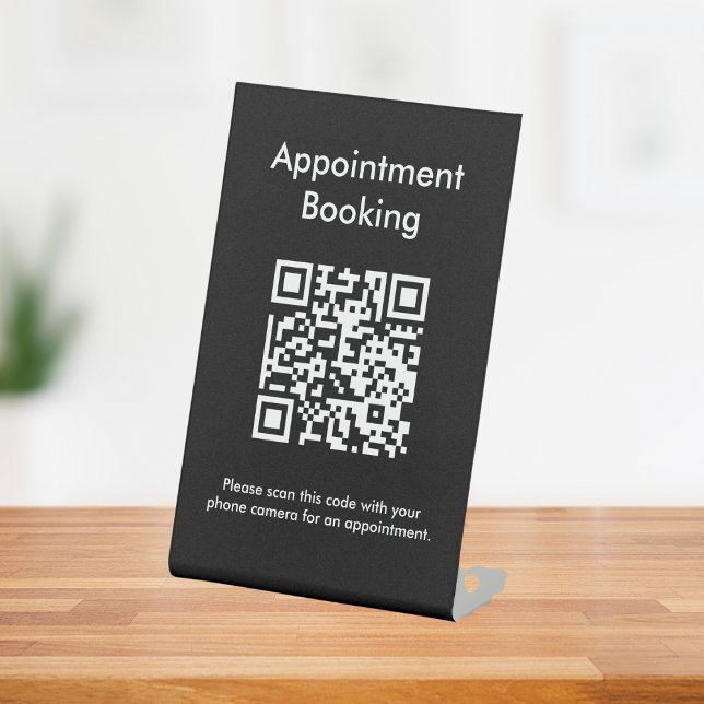 Appointment Booking QR Code Pedestal Sign (Creator Uploaded)