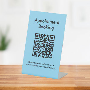 Appointment Booking QR Code Pedestal Sign