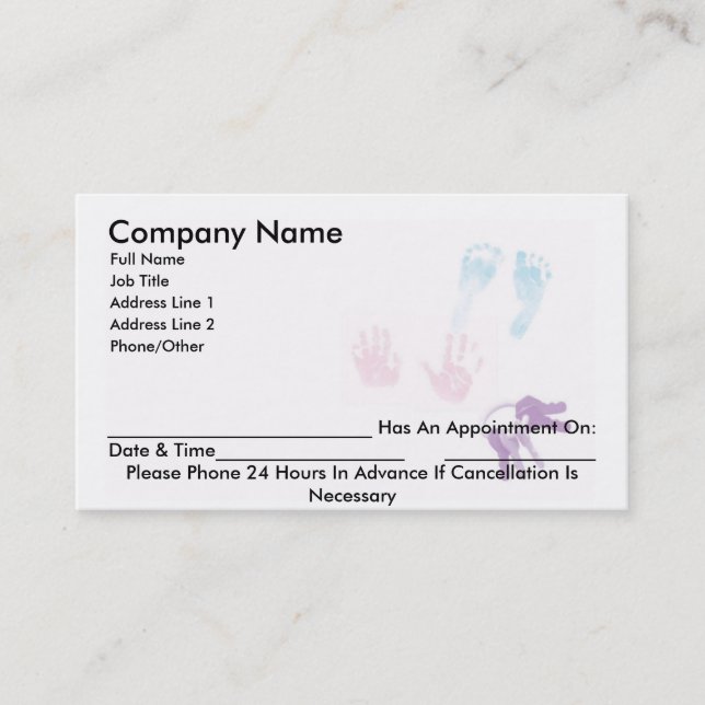 Appointment Business Card (Front)