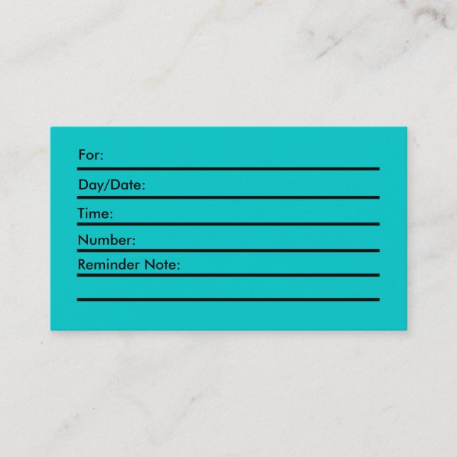 Appointment Card (Front)