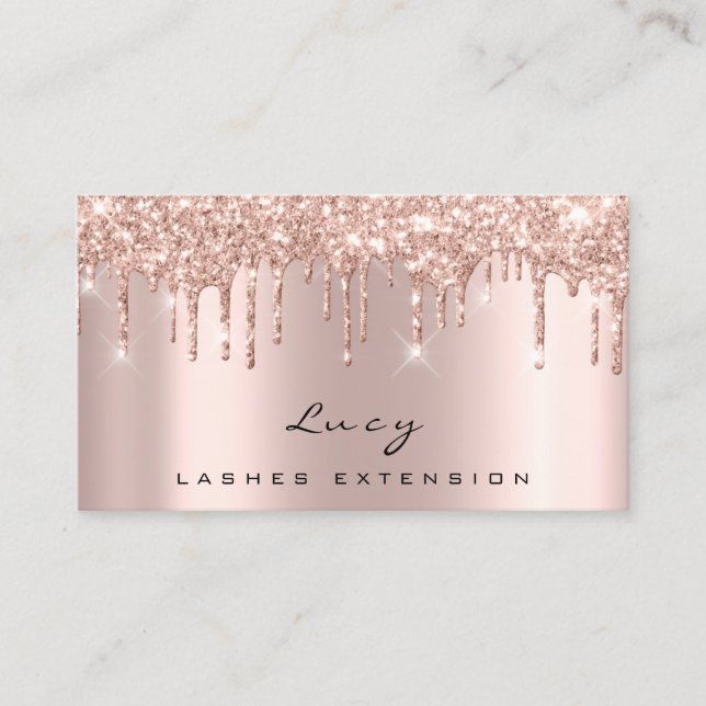Appointment Card Lashes Glitter Drips Spark Makeup (Front)