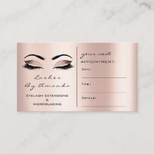 Appointment Card Makeup Artist Black Rose Lashes
