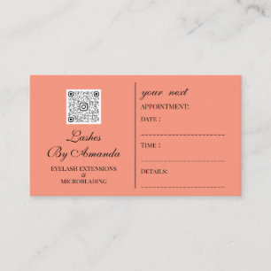 Appointment Card Makeup Artist Logo Esthetican QR 