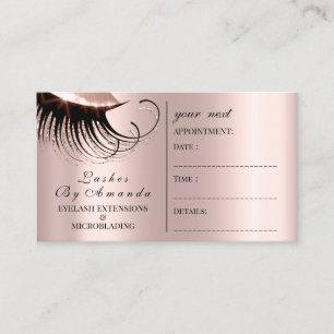 Appointment Card Makeup Artist Rose Lashes Lux