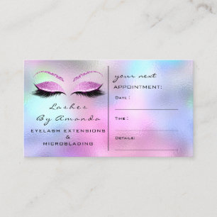 Appointment Card Makeup Artist Rose Pink Lashes
