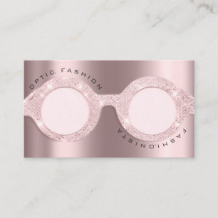 Appointment Card Optic Rose Glitter Metal  Glasses