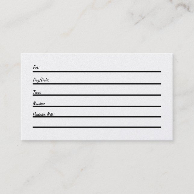 Appointment Card (Pearl) (Front)