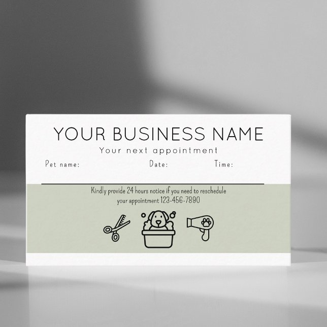 Appointment card professional dog grooming service (Creator Uploaded)