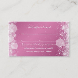 Appointment Card Sparkling Night Pink
