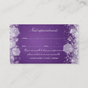 Appointment Card Sparkling Night Purple