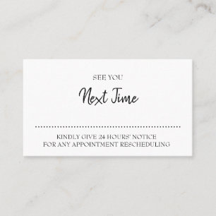 Appointment Cards Minimalist Appointment Reminder