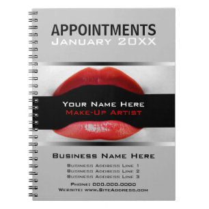 Appointment Note Book For Make-Up Artists
