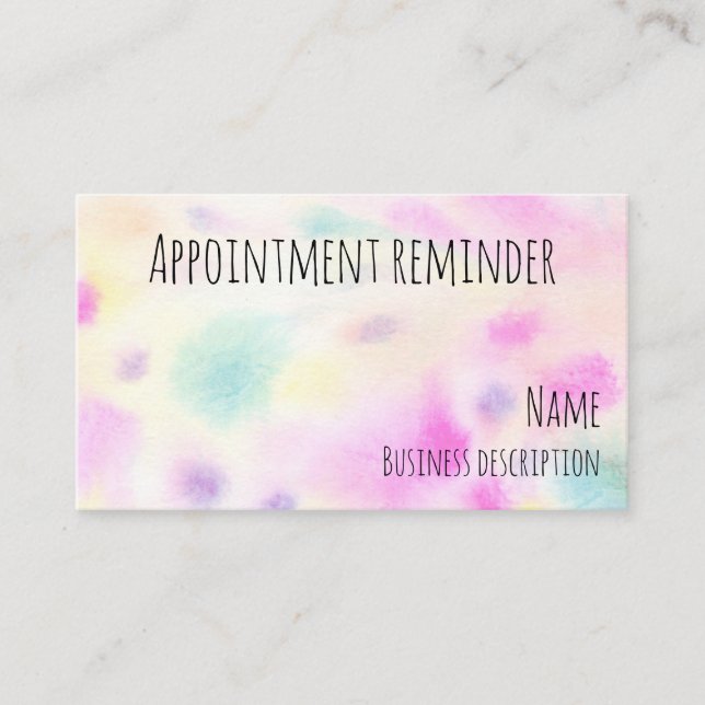 Appointment reminder business card (Front)