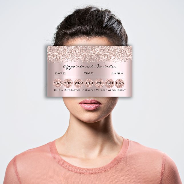 Appointment Reminder Cards Makeup Lash Brows Rose (Appointment Reminder Cards Makeup Lash Brows Rose)