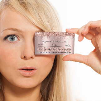 Appointment Reminder Cards Makeup Lashes Nails