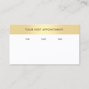Appointment Reminder Creative Gold Look Template Card