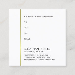 Appointment Reminder Doctor Dentist Gold Elegant Card