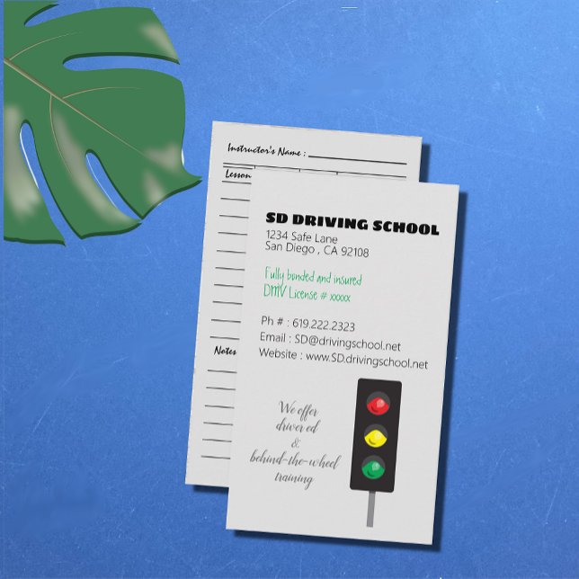 Appointment Reminder | Driving School  Business Card (Creator Uploaded)