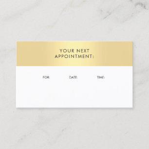 Appointment Reminder Elegant Gold Look Template Card