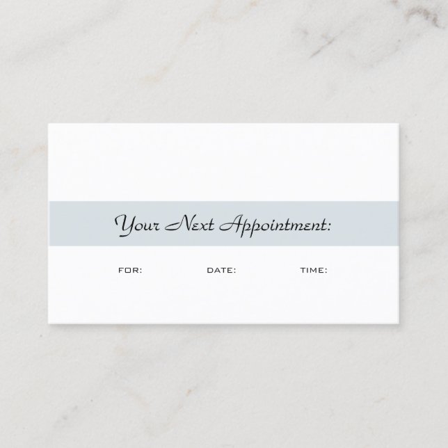 Appointment Reminder Elegant Handwritten Template Card (Front)