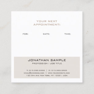 Appointment Reminder Elegant Modern Design Trendy Card