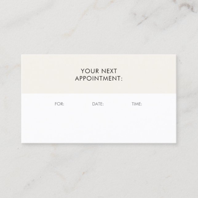 Appointment Reminder Elegant Professional Template (Front)