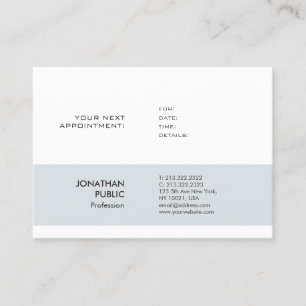 Appointment Reminder Elegant Smart Design Plain Card