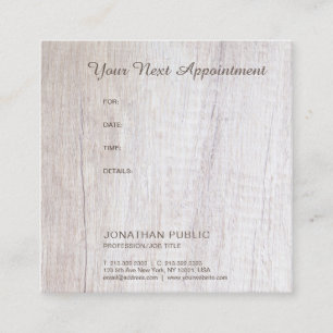 Appointment Reminder Elegant Wood Look Template