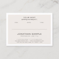 Appointment Reminder Modern Elegant Plain Trendy